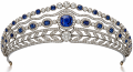 (1977) Sapphire Bandeau; Wedding gift from her in-laws